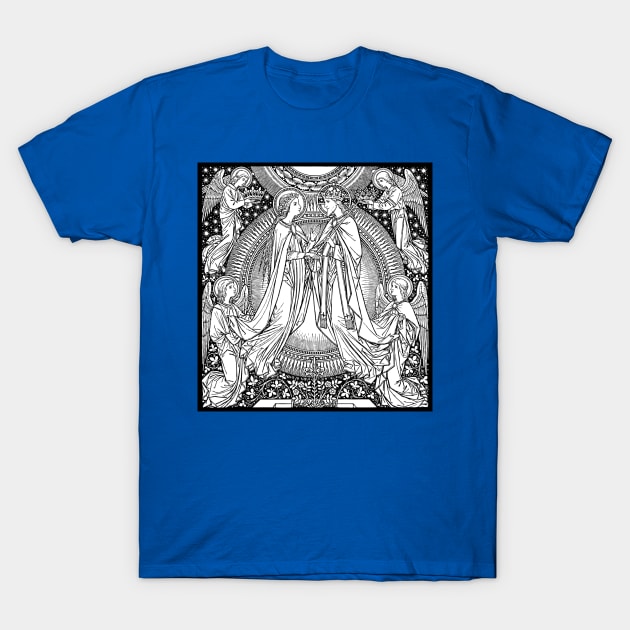 Coronation of the Blessed Virgin Mary (w/ background) T-Shirt by DeoGratias